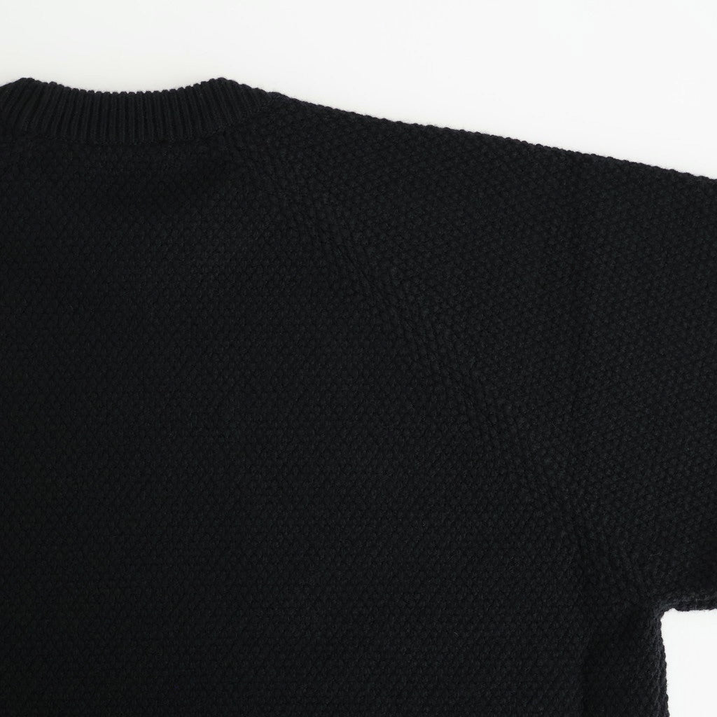 LAMBS WOOL CREWNECK SWEATER #BLACK(005) [KRAGGW0402]