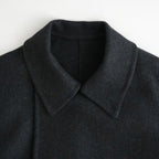 Wool Cashmere Double Breasted Rever Coat #Charcoal [YK26FW01317C]