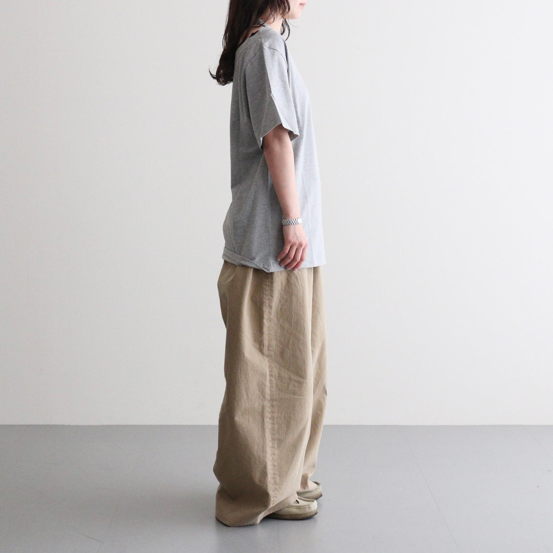 Raffy Gauze 2-Way T-Shirt #LT.GREY [I26SS-CUT9]