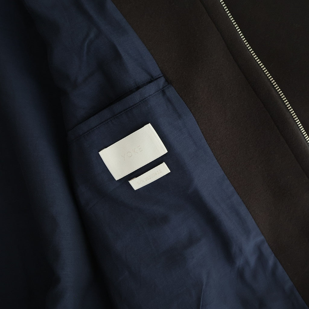 Melton Stand Collar Zip Blouson #BROWN [YK25FW01034B]