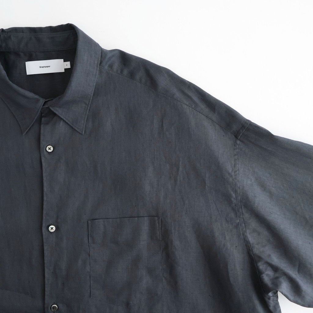 Linen L/S Oversized Regular Collar Shirt #C.GRAY [GM262-50039B]