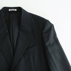 BLUEFACED WOOL JACKET #CHARCOAL NAVY STRIPE [A25AJ01BS]