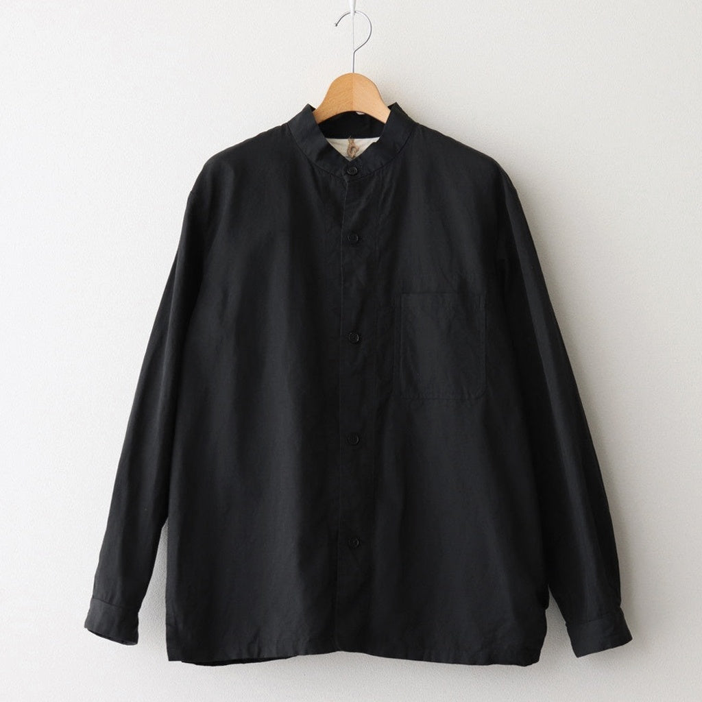 STAND COLLAR SHIRT JACKET #kusaki black [45302]