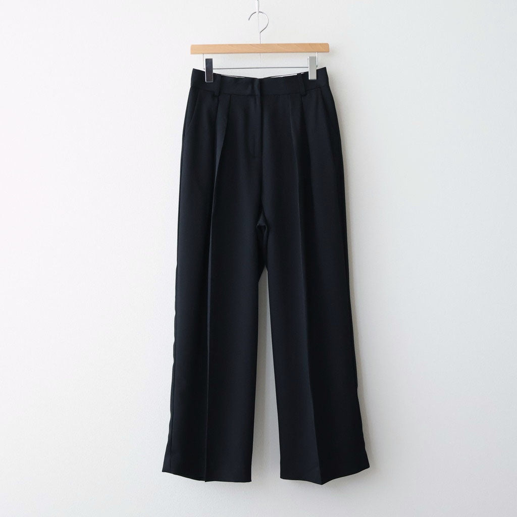 Tuck Wide Trousers #BLK [12610714]