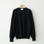 EXTRA FINE WOOL KNIT CREW NECK LS #BLACK [ST.1634]