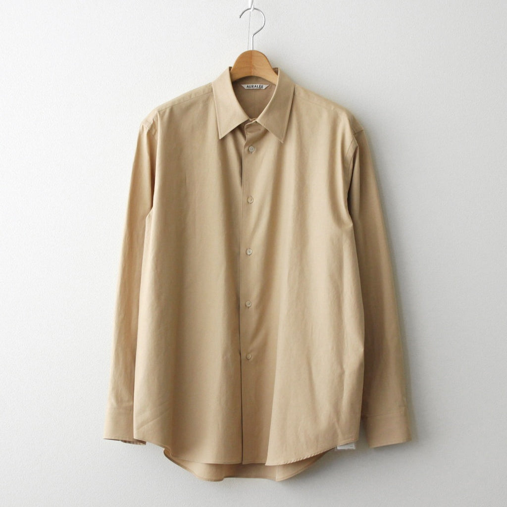 WASHED FINX TWILL SHIRT #LIGHT BROWN [A24SS01TN]
