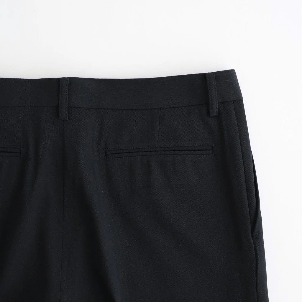LIGHT WOOL MAX GABARDINE SLACKS #TOP BLACK [A26AP05MG]