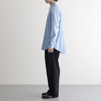 COTTON SILK STRIPE SHIRT #SAX BLUE STRIPE [A26SS01CS]