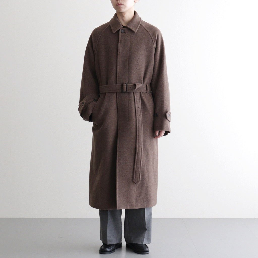 SUPER FINE WOOL MOSSER SOUTIEN COLLAR COAT #TOP BROWN [A25AC01WM]