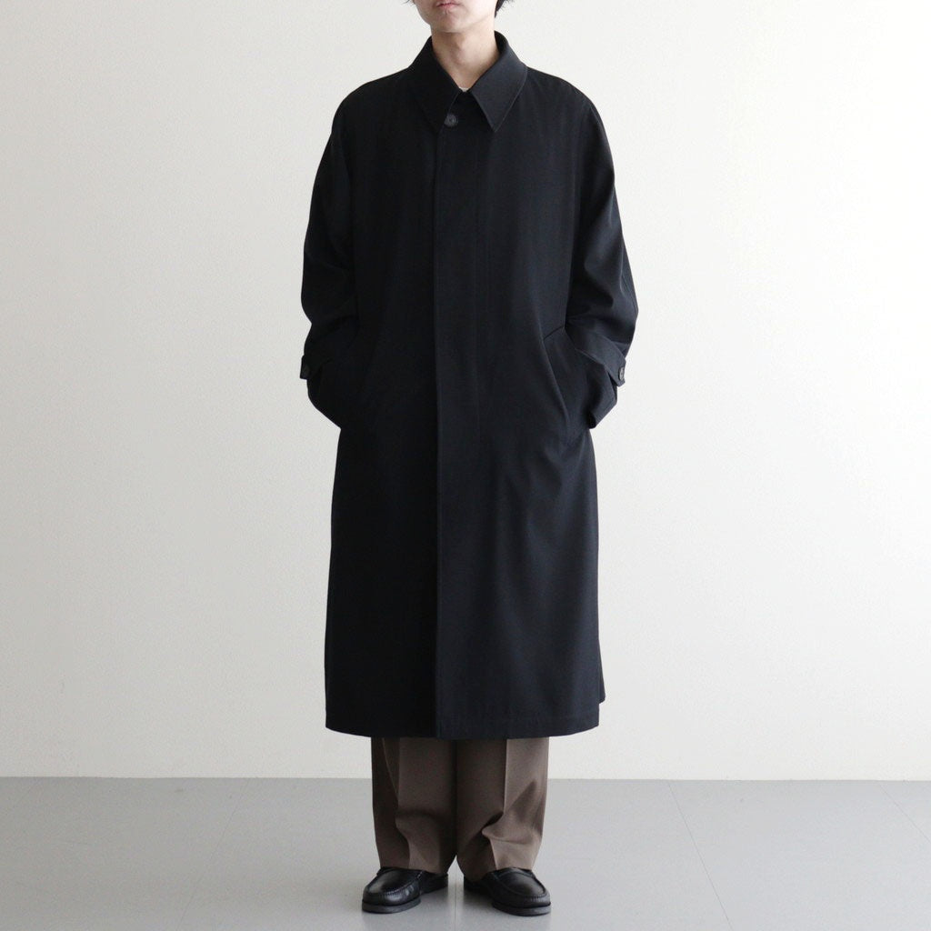 LIGHT WOOL MAX GABARDINE COAT #TOP BLACK [A26SC01MG] - ciacura