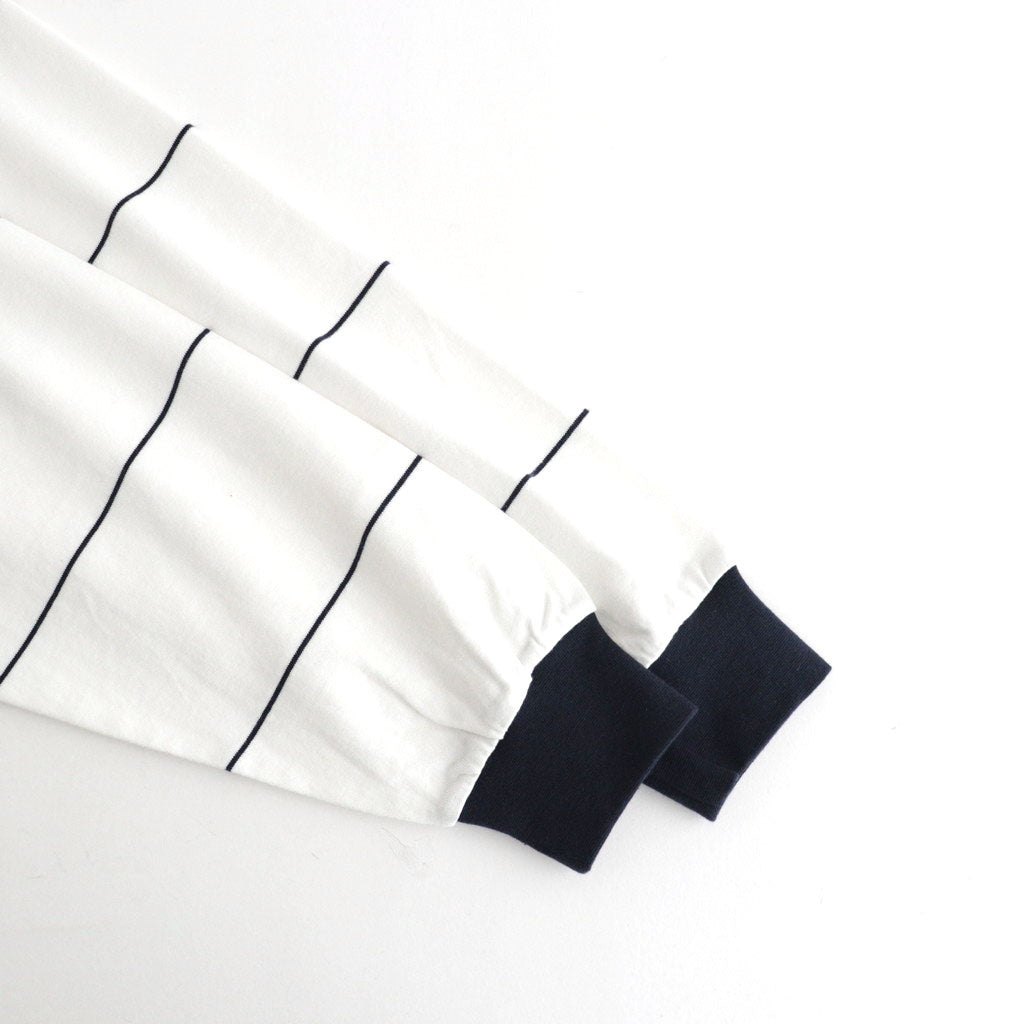 PIN BORDER L/S TEE #WHITE×NAVY [FSC261-70261]