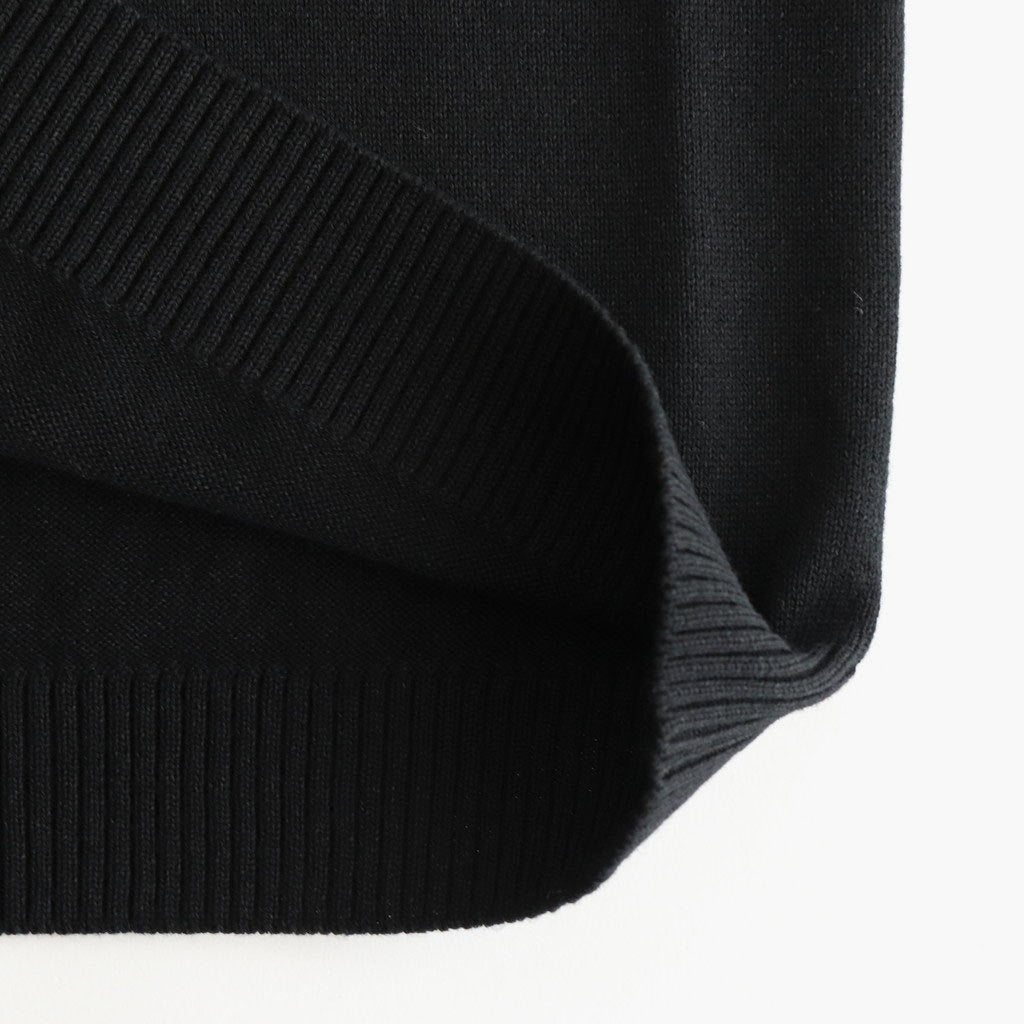 WOOL WASHI CREWNECK SWEATER #BLACK [KRAGGW0102]