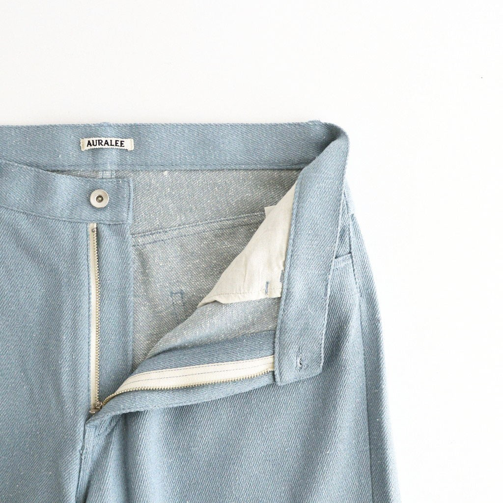 SILK NEP DENIM 5P WIDE PANTS #LIGHT BLUE [A26AP01SD]