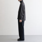 WOOL/ALPACA KNIT LOOSE TURTLE NECK PO #CHARCOAL [ST.1295]