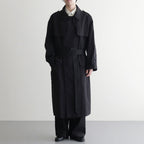 GARMENT-DYED TEXTURED CHINO COAT #BLACK [A26SC01MC]