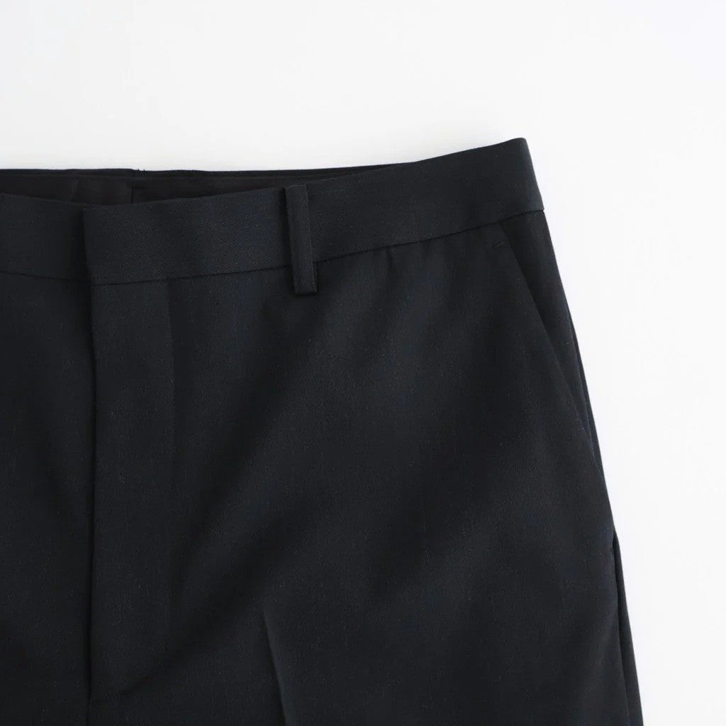LIGHT WOOL MAX GABARDINE SLACKS #TOP BLACK [A26AP05MG]