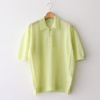 KID MOHAIR SHEER KNIT POLO #LIME YELLOW [A25SP03FG]