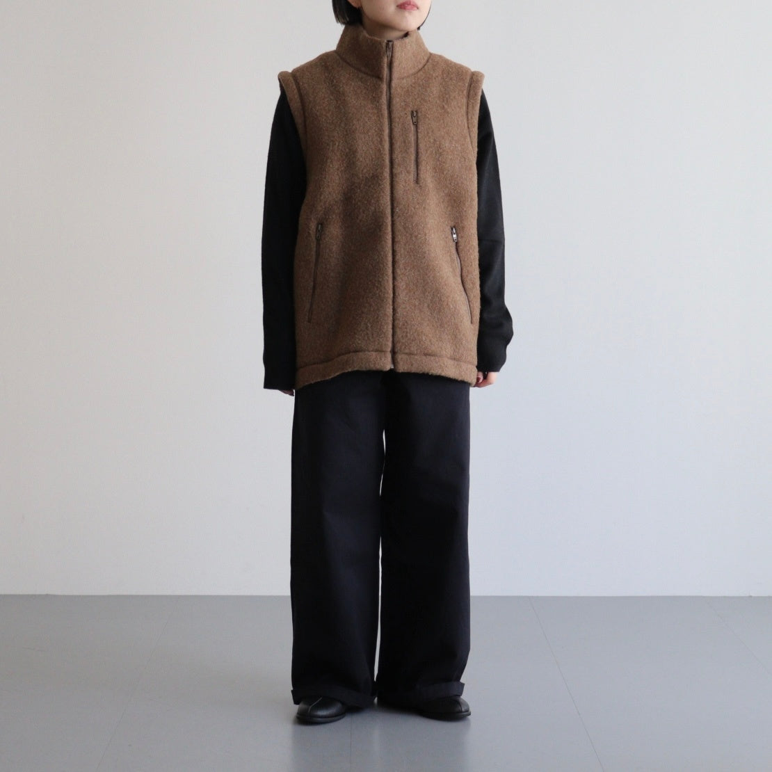 Wool Fleece Vest #NATURAL BROWN [13052405] - ciacura 三重県四日市