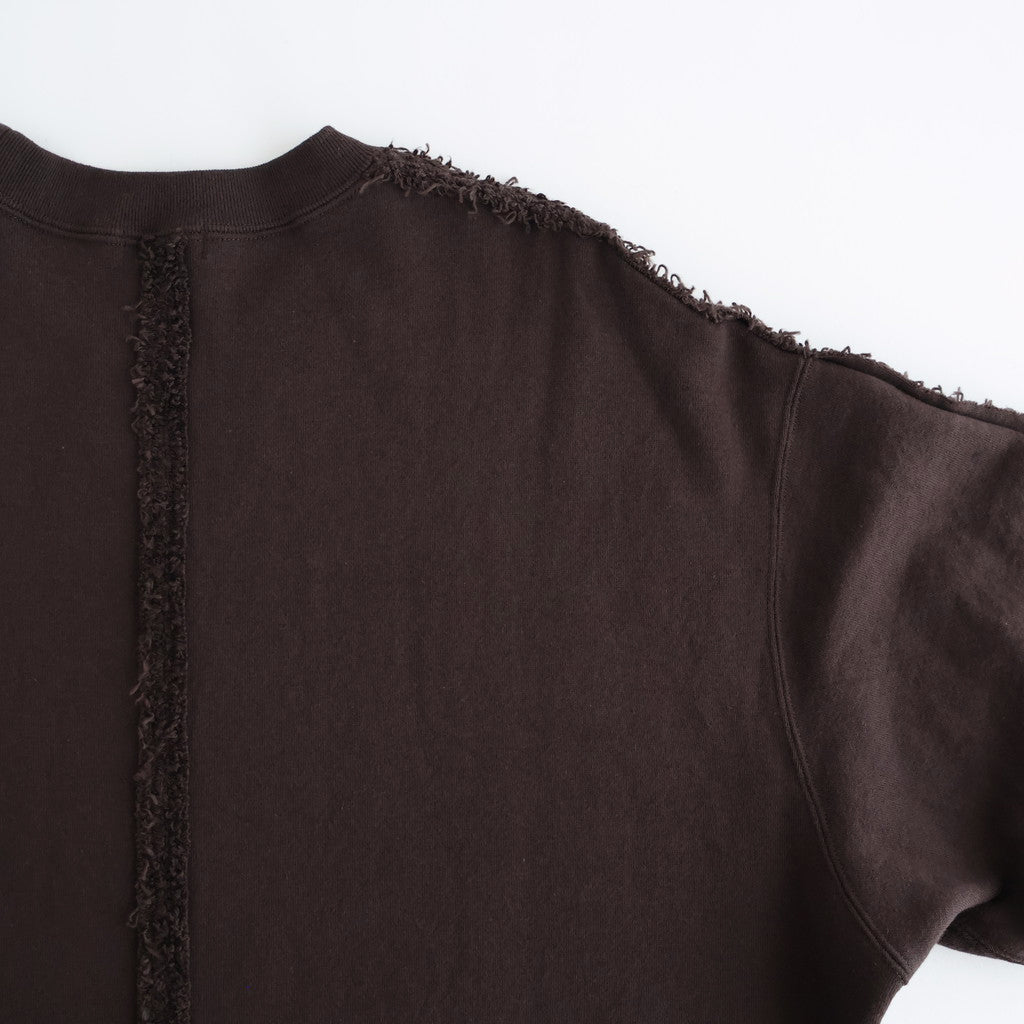 綿裏毛 製品洗丸首スウェット #BROWN [HP-T014-051]