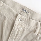 GARMENT-DYED FINX CORDUROY 5P WIDE PANTS #WHITE KHAKI [A26SP01FX]