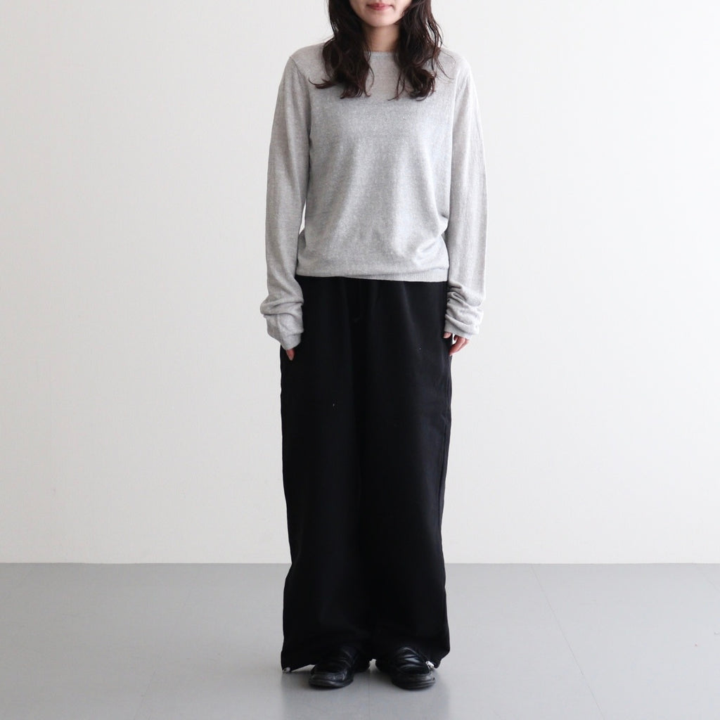 LINEN 14G Pull Over #LIGHT GREY [I26SS-K3]