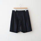 LIGHT WOOL MAX GABARDINE SHORTS #TOP BLACK [A26SP05MG]