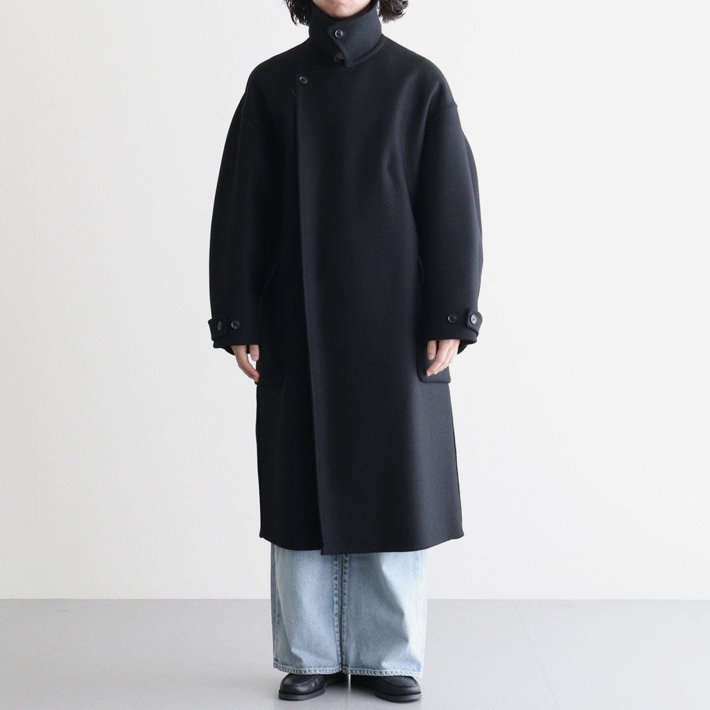 Wool Cashmere Double Breasted Rever Coat #Black [YK26FW01317C]