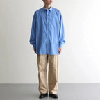 Broad L/S Oversized Regular Collar Shirt #BLUE [GM263-50001B]