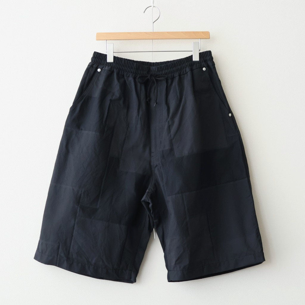 綿エステルジャカード ハーフパンツ #BLACK [HQ-P019-051]