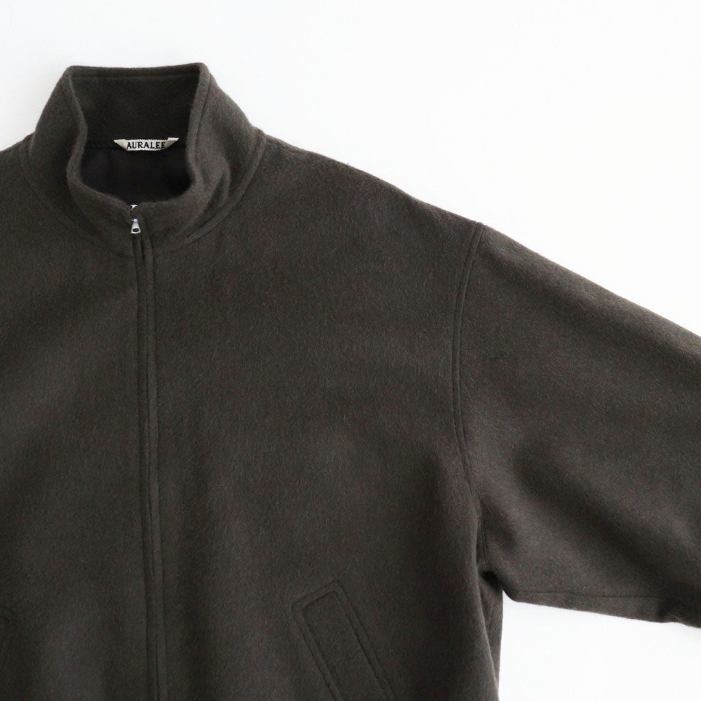 BABY CAMEL FLANNEL ZIP BLOUSON #DARK BROWN [A26AB03BF]