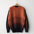 COLOR COMBINATION KNIT LS #ORANGE × NAVY [ST.713]