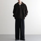 Wool Fleece Half Zip Pullover #BROWN [YK25FW01090B]