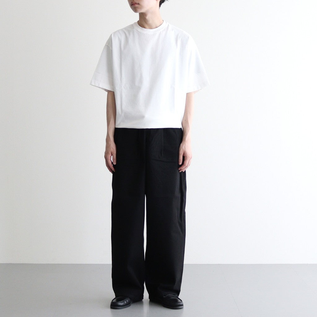 Selvage Denim Two Tuck Pants #BLACK_WASHED [GU253-40061RB]