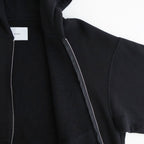 COTTON CASHMERE SWEAT ZIP HOODY #BLACK [ST.1469]