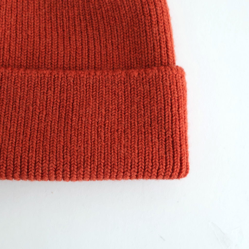 WASHABLE MERINO SEAMLESS BEANIE #TERRACOTTA [R5140-AW25]
