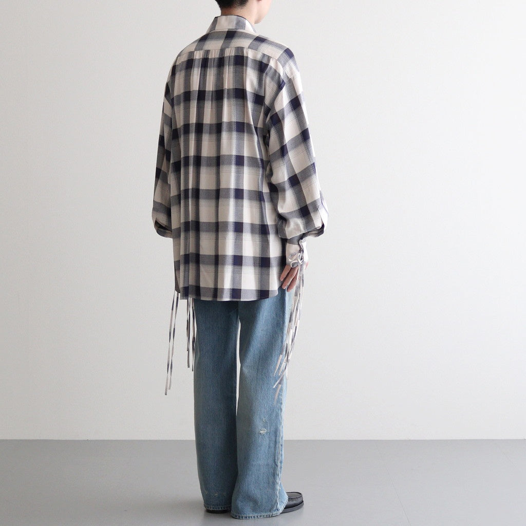 OMBRE CORDED SHIRT #NAVY OMBRE [25880503]