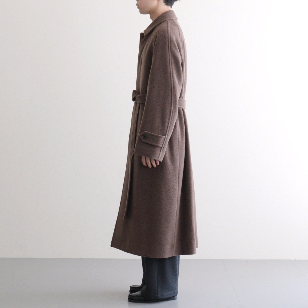 SUPER FINE WOOL MOSSER SOUTIEN COLLAR COAT #TOP BROWN [A25AC04WM]