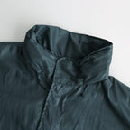 LEATHER LIKE POLYESTER SNOW PARKA #DUSTY GREEN [YK24SS0636C]