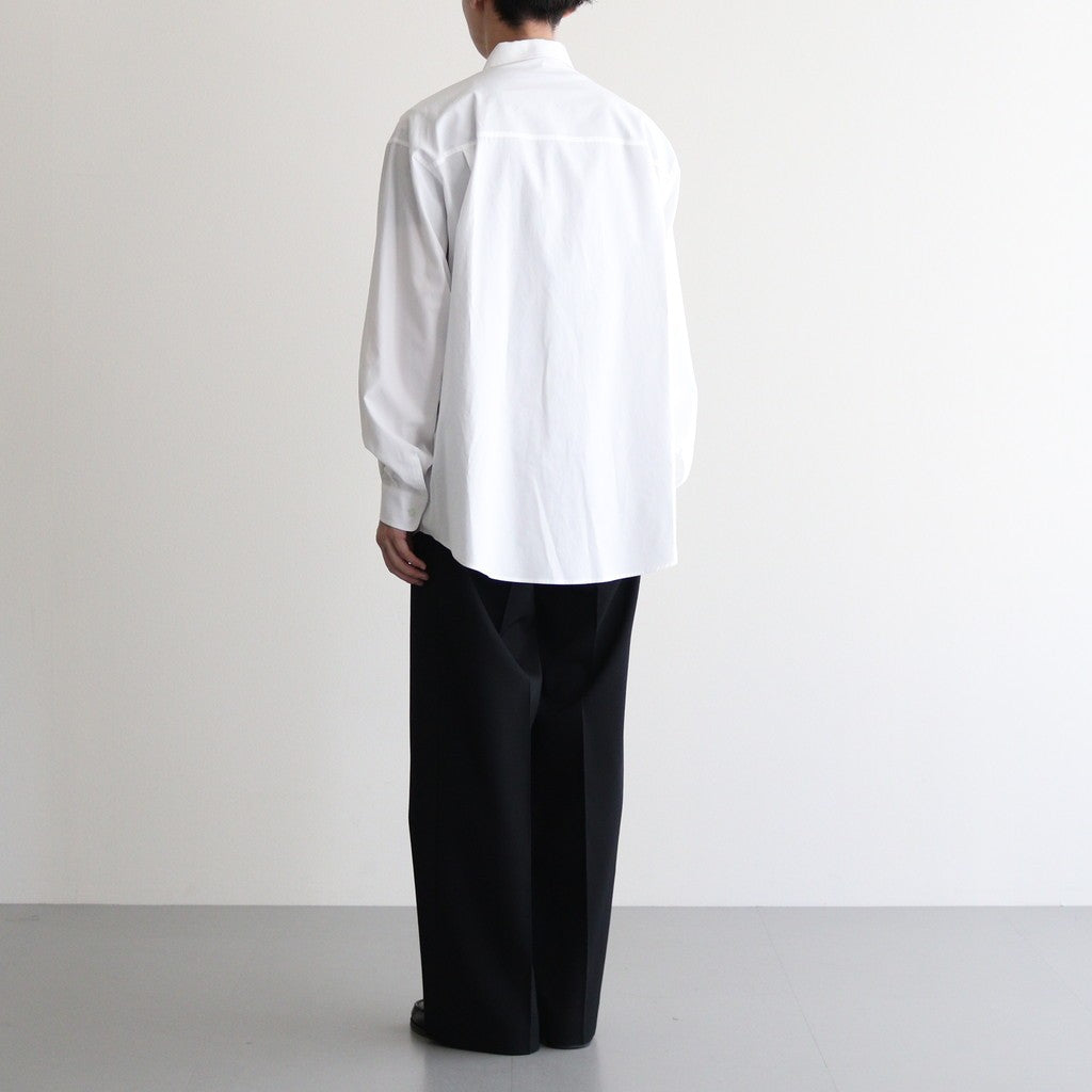 LIGHT WOOL MAX GABARDINE TWO-TUCK SLACKS #TOP BLACK [A25AP06MG]