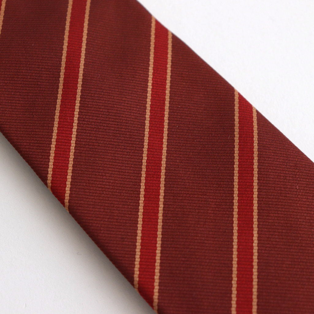 SILK STRIPE TIE #BURGUNDY STRIPE [A25AT01SS]