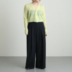 KID MOHAIR SHEER KNIT CARDIGAN #LIME YELLOW [A25SC04FG]