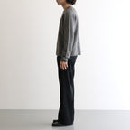 LIGHT WOOL MAX GABARDINE SLACKS #TOP BLACK [A26AP05MG]