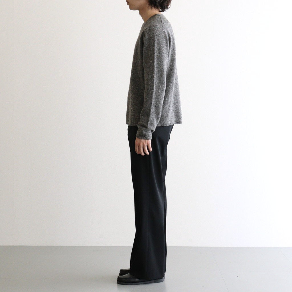 LIGHT WOOL MAX GABARDINE SLACKS #TOP BLACK [A26AP05MG]