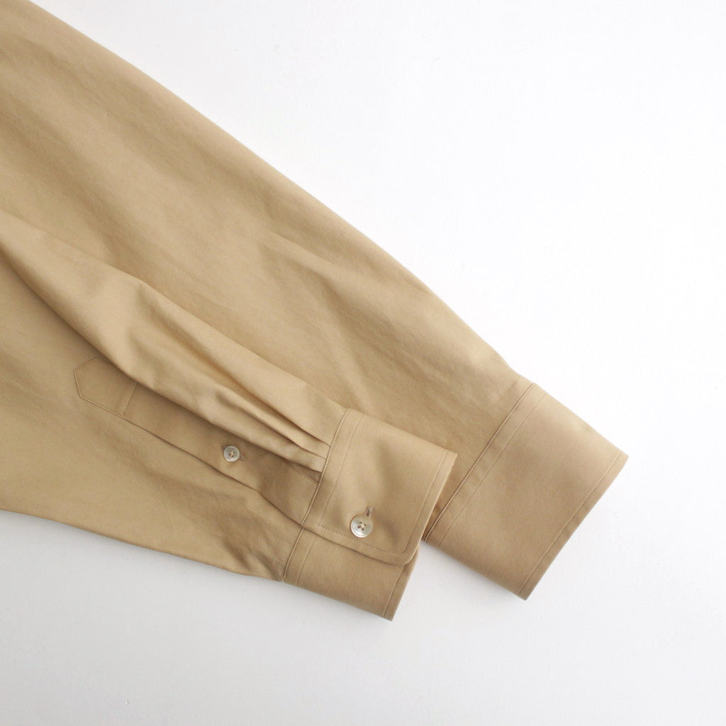 WASHED FINX TWILL SHIRT #LIGHT BROWN [A24SS01TN]