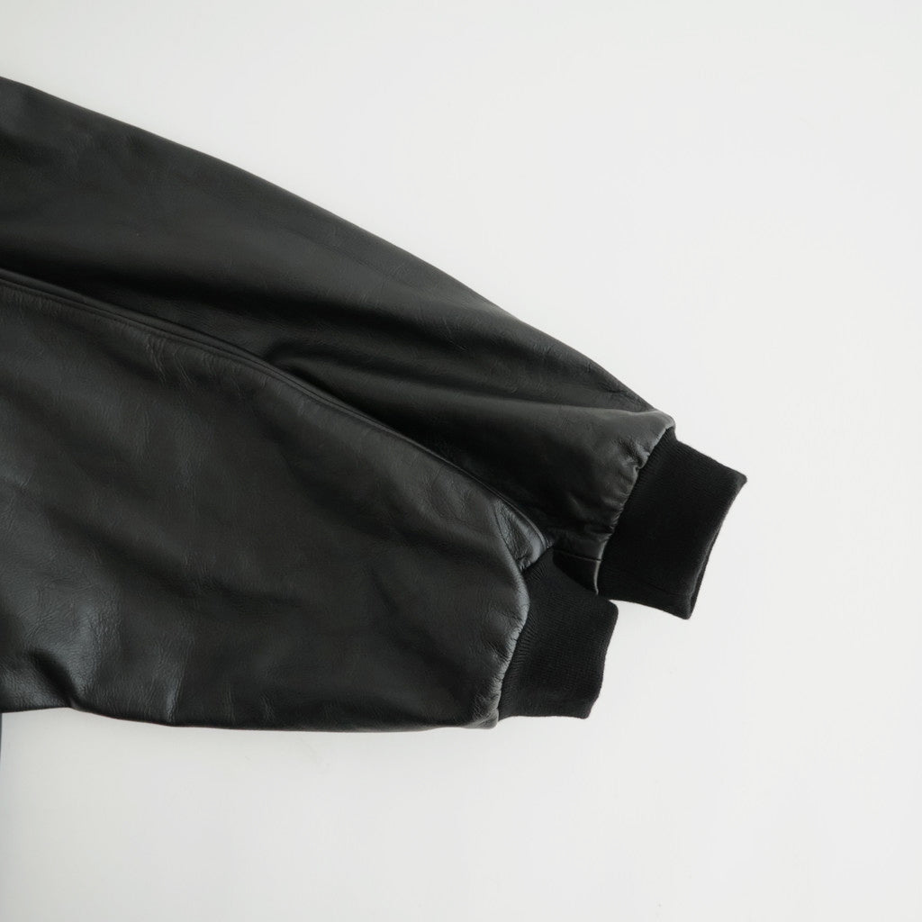 Cow Leather Raglan Blouson #BLACK [GU263-30320]