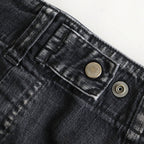 LIGHT-WEIGHT DENIM 1TUCK WIDE BAKER PANTS #BLACK [YK25SS0931P]