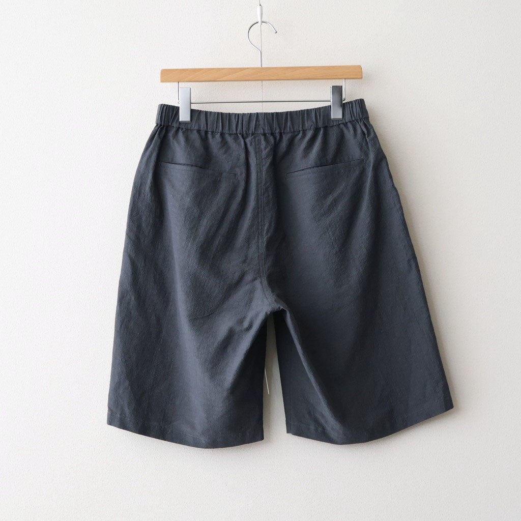 Cotton Linen Seersucker Track Shorts #GRAY [GM262-40036]