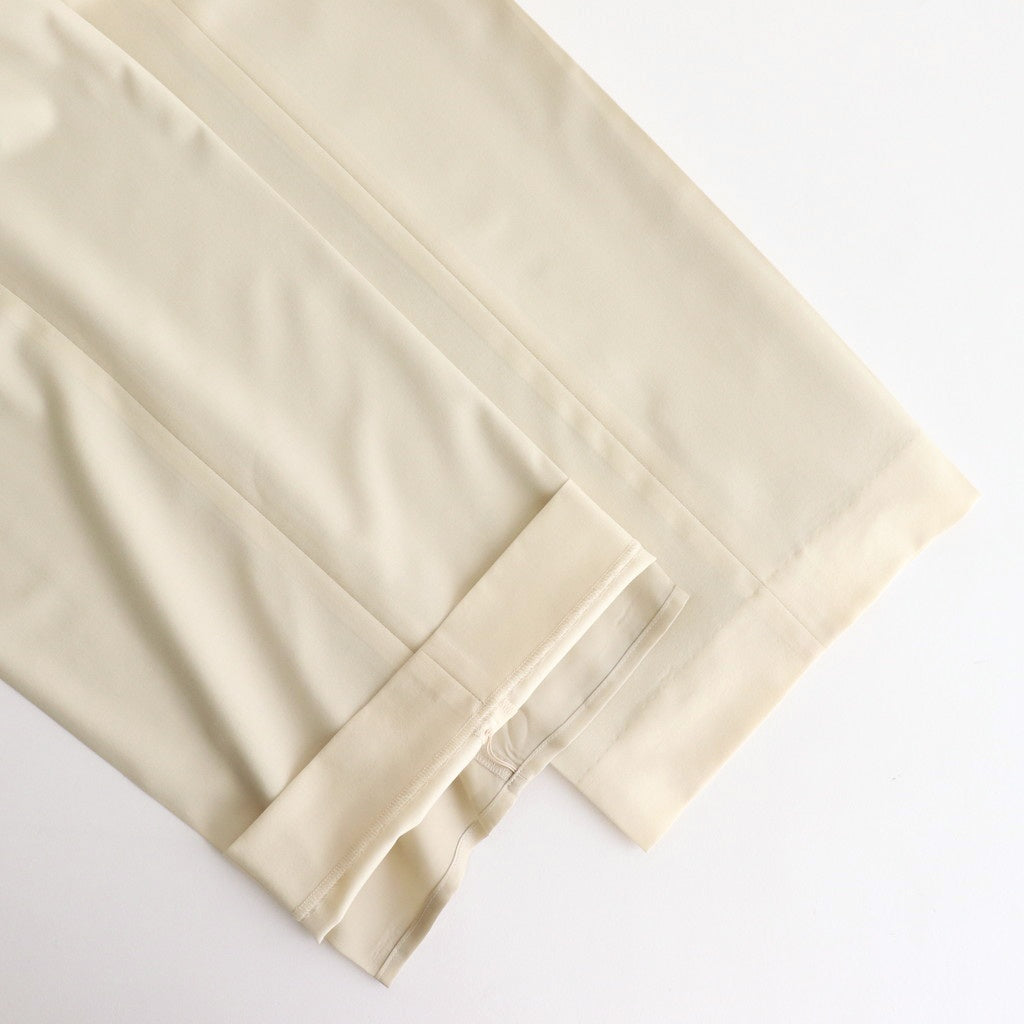 SUPER FINE TROPICAL WOOL TWO-TUCK SLACKS #IVORY [A25SP04MT]