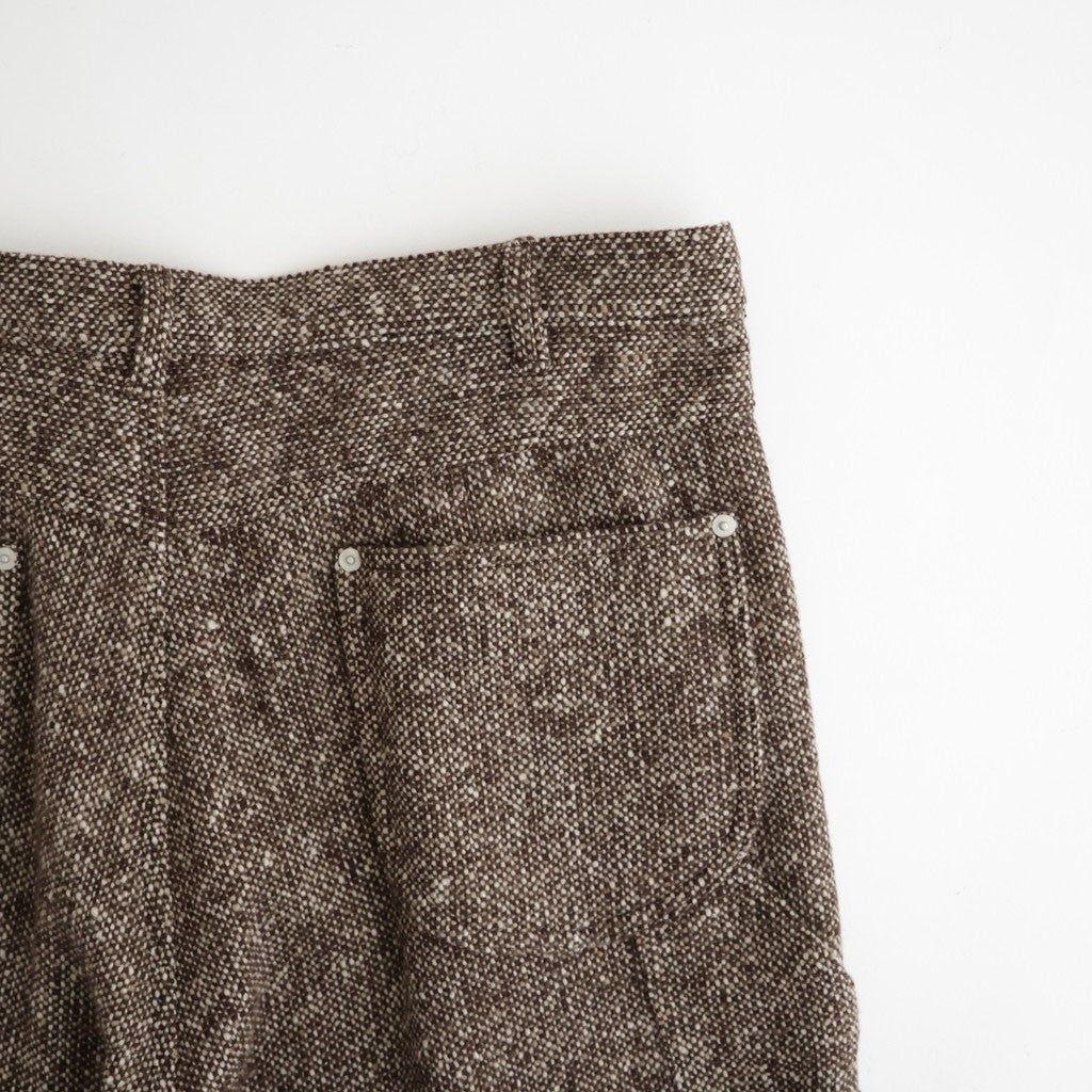 HOMESPUN TWEED PAINTER PANTS #MIX BROWN [A26AP03HT]