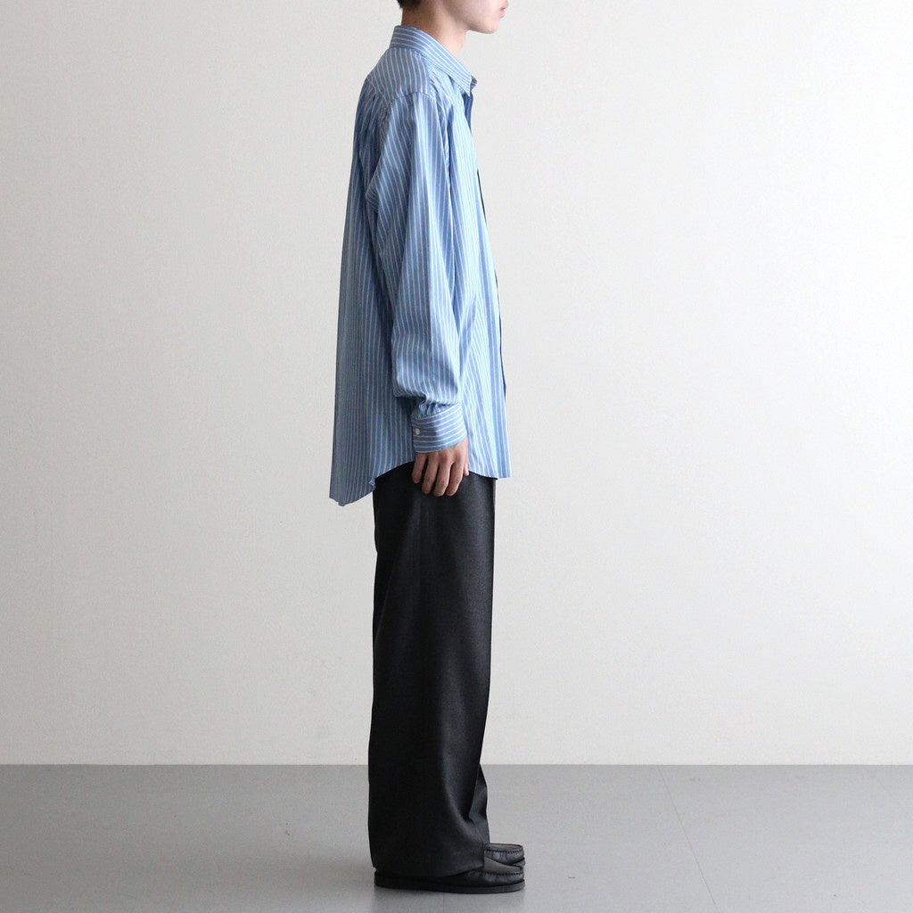 COTTON SILK STRIPE SHIRT #BLUE STRIPE [A25AS01CS]
